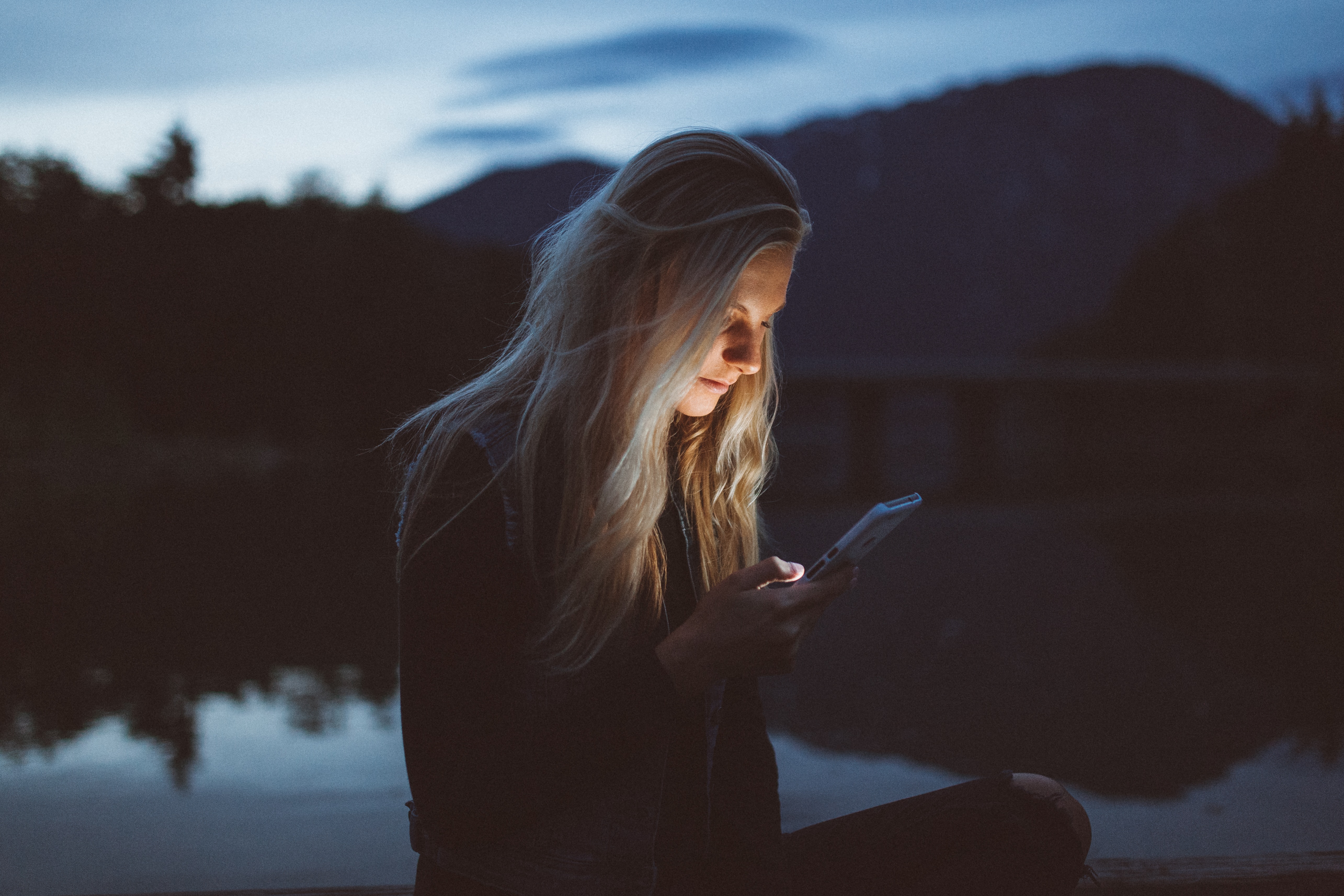 young person using their mobile phone