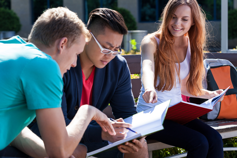 Horizontal view of learning together during summer