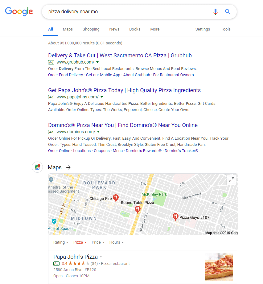 Google Search Ad SERP
