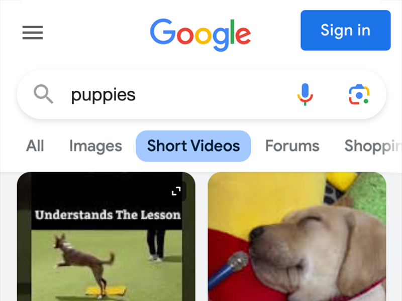 News: Google Begins To Test Short Videos On Mobile Search Results